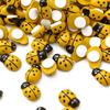 50Pcs Cute Beatles Wooden Ladybird Wall Sticker Children Kids Painted DIY Craft Wedding Home Party Holiday Decorationn CLE