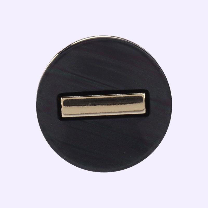 

5pcs Metal Resin Double Button Fashion Coat Trench Coat Button Jacket Suit Sweater Hand Sewn Button Accessories 12mm Gold + Black