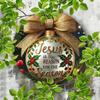Christmas Metal Tin Sign Jesus Is The Reason For The Season Round Wall Art Holiday Decor With Wreath 8x8 Inch Gift