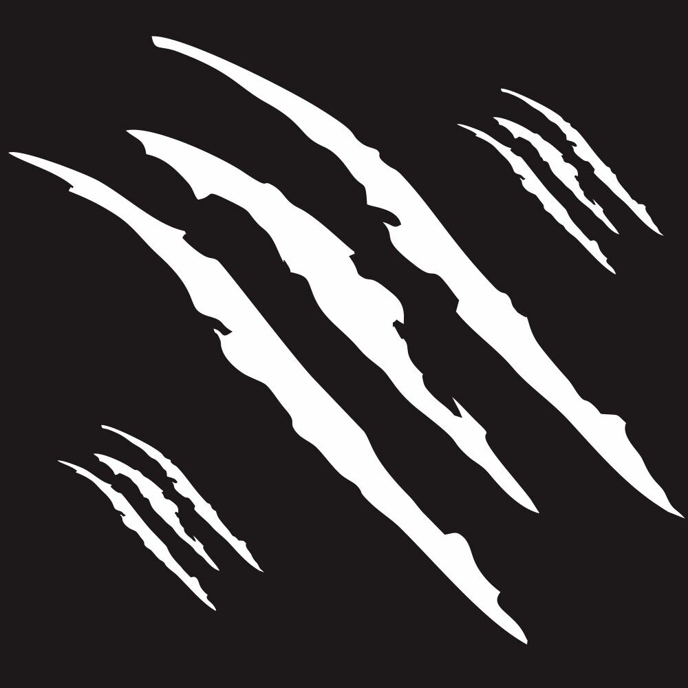 

Белый царапина коготь автомобиль виниловая наклейка бампер наклейка на крышу автомобиля отделка кузова белый