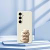 For Samsung Galaxy S24 FE Case Angry Cat Pattern Printing Straight Edge TPU Phone Back Cover
