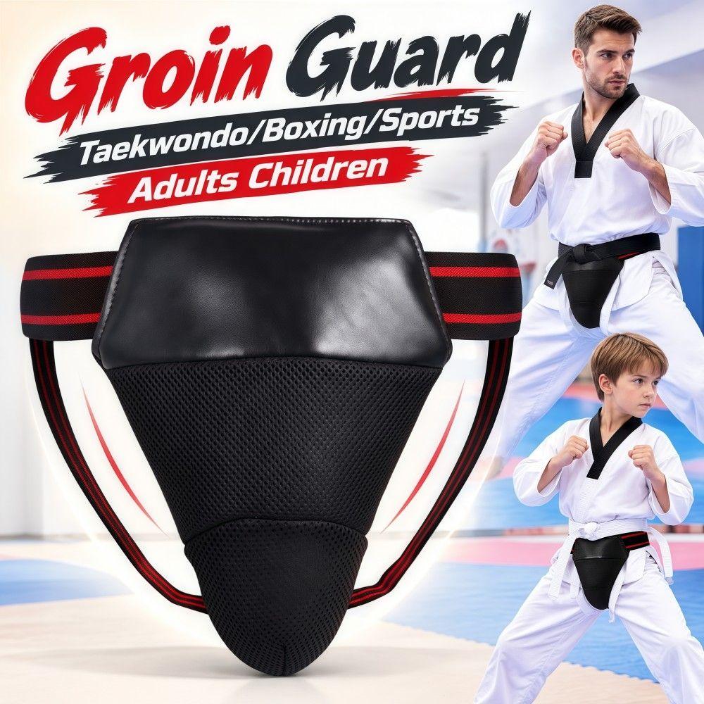 Breathable Taekwondo Groin Guard Shockproof Boxing Groin Pad Adults Children