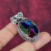 Multi Copper Turquoise Handmade Gemstone Pendant, 925 Solid Sterling Silver Pendant Beautiful Jewelry, Designer Pendant