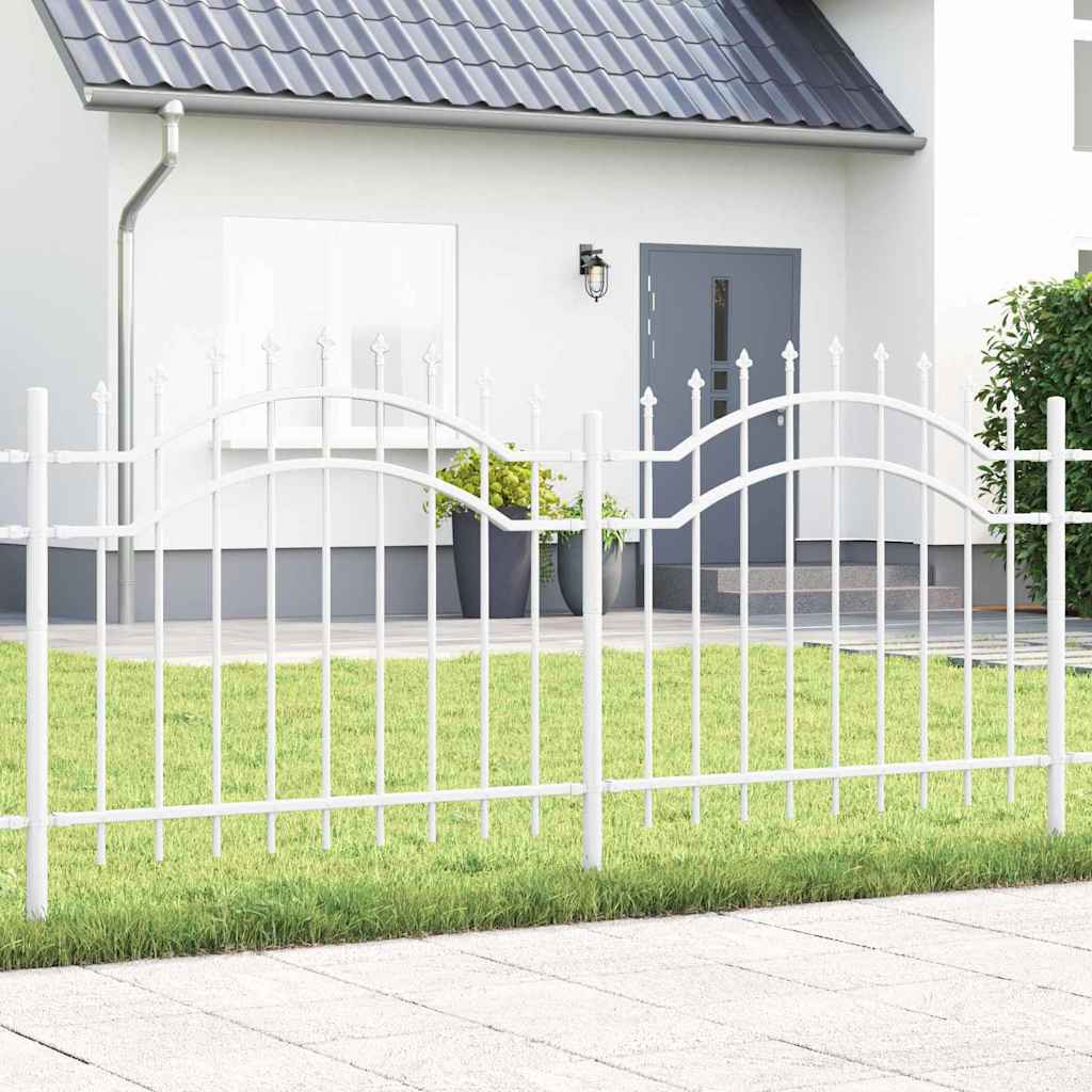 Garden Fence Woerden White 240 x 140 cm Powder Coated Steel