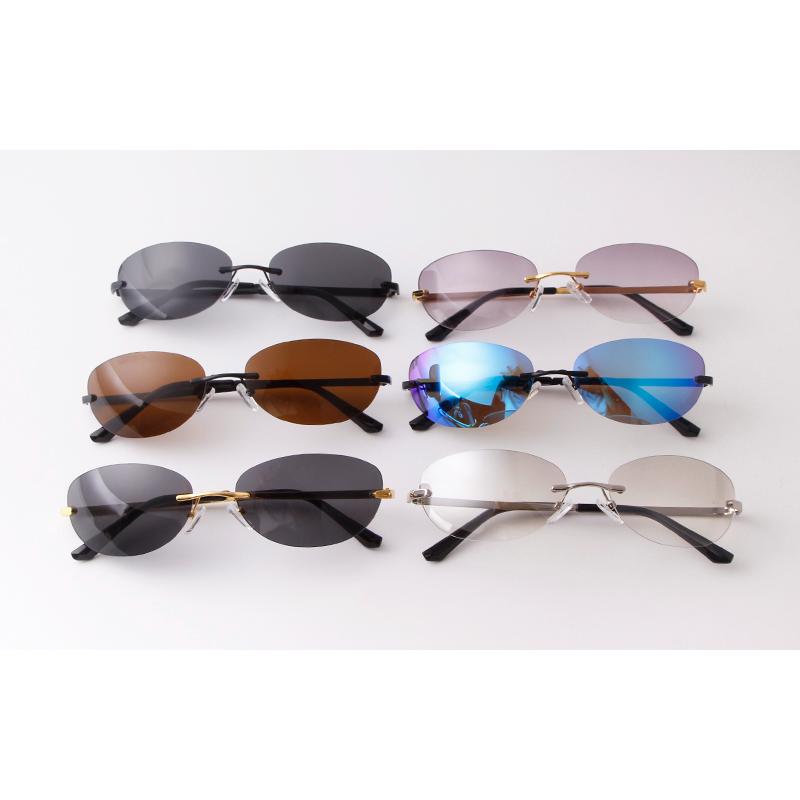 Y2K Oval Sunglasses for Women Men Futurist Frameless Sun Glasses Cycling Sports Glasses S8765