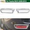 Chrome Rear Bumper Tail Fog Light Cover Trim Molding For Toyota RAV4 2009-2012