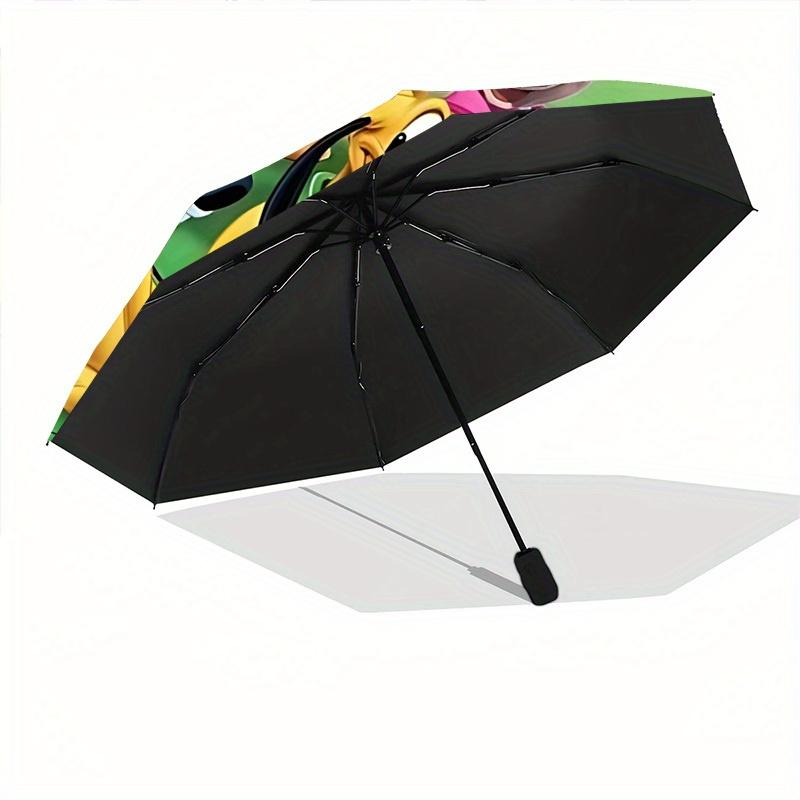 1pc Mickey Mouse Automatic Folding Umbrella, 8-Rib Portable & Foldable Design, Highqualityy0722058