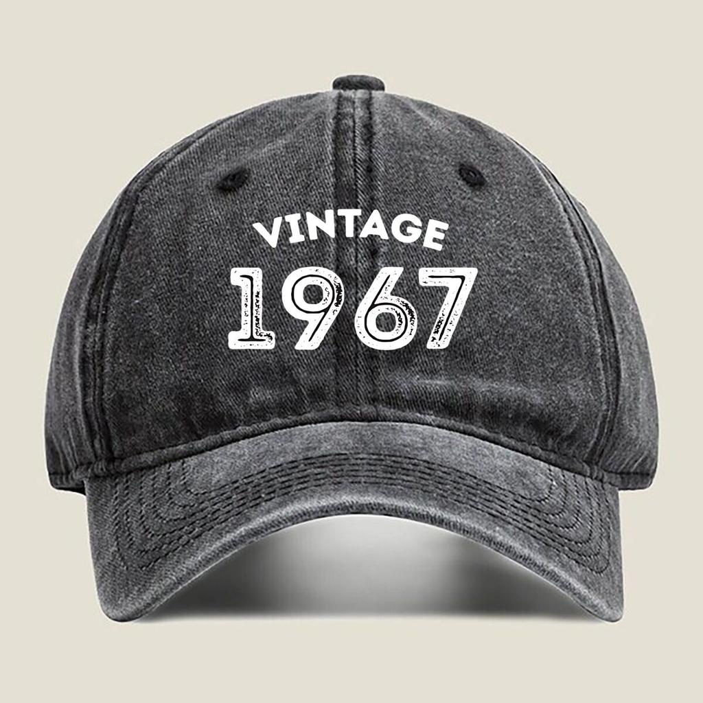 Vintage 1967 Retro Badge Fashion Washed Baseball Cap Outdoor For Womens Unisex Female Beach Dad Hat Hip Hop