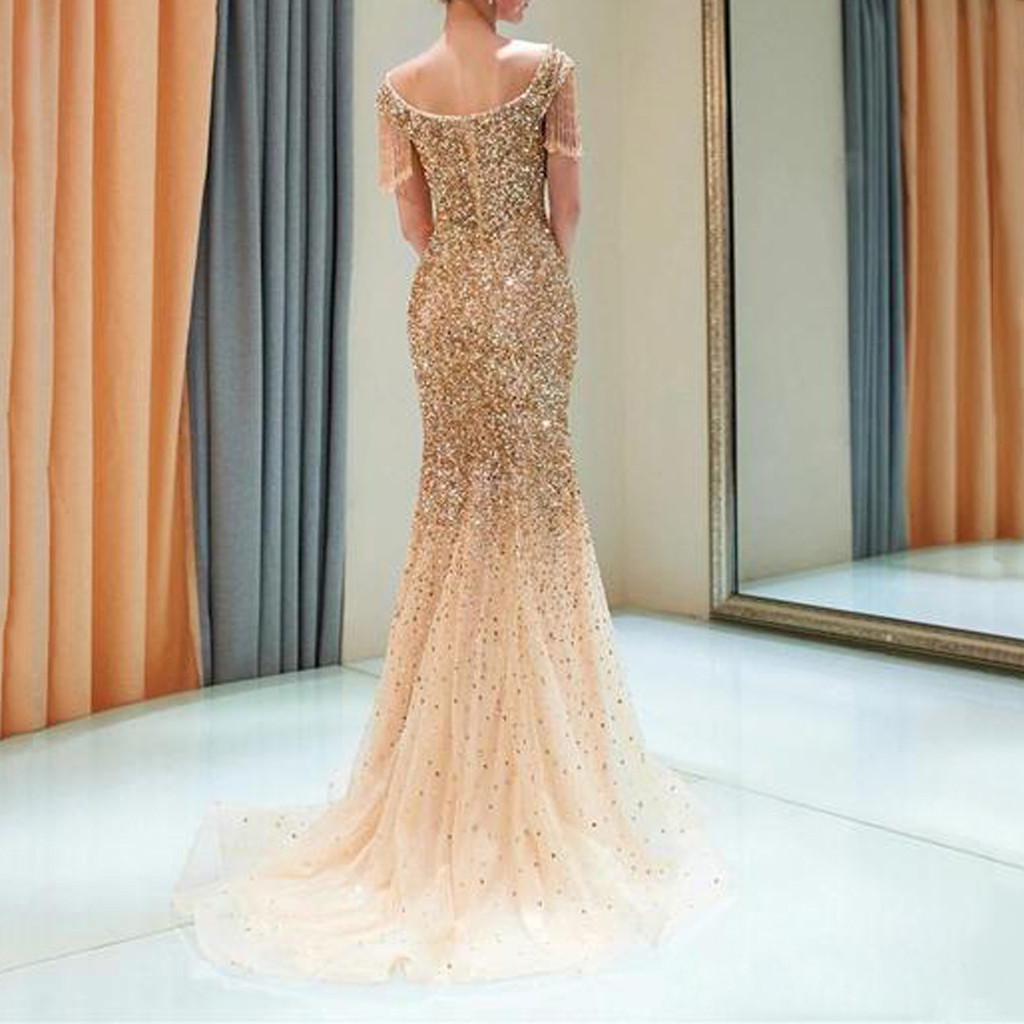 Women Sexy Showback Sexy Deep V Sleeveless Neckless Dress Long Dress