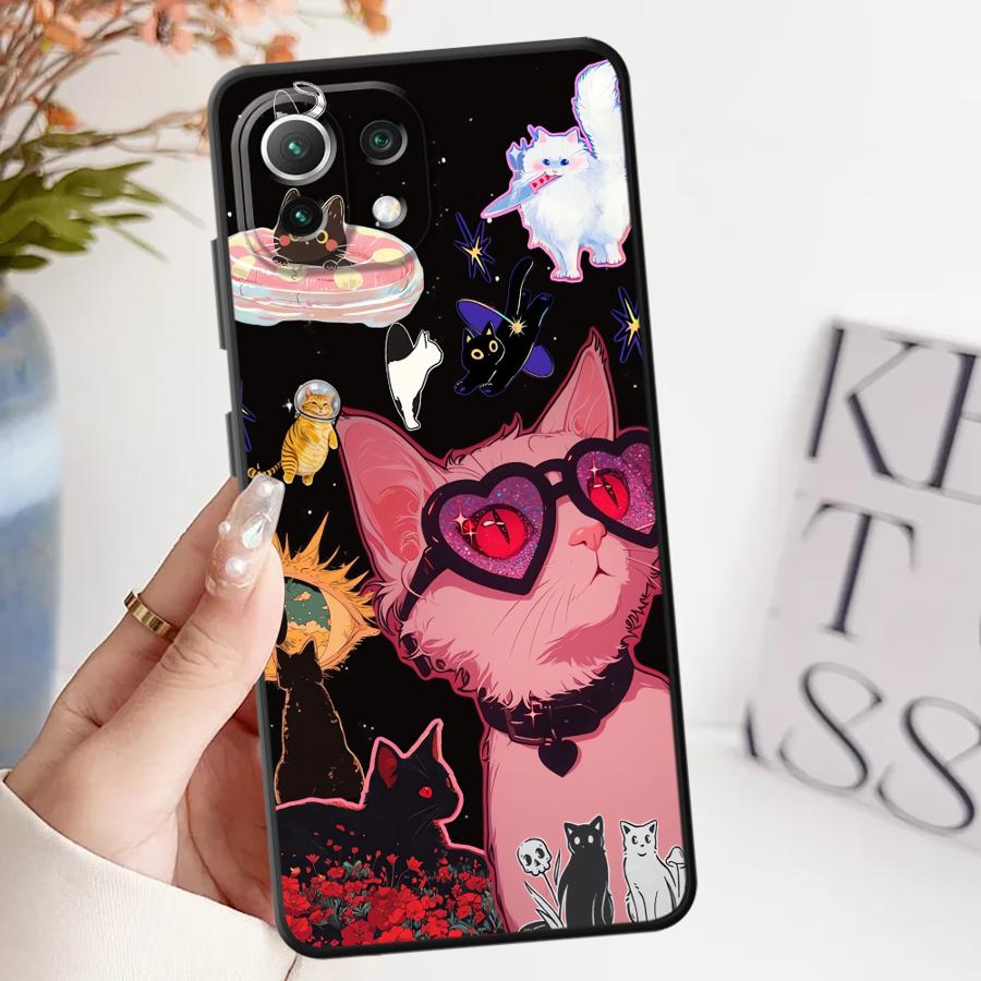 

Thinking Cats Soft Back Phone Cover Case for Xiaomi Mi 11T 14 Pro 10 11 13 Lite 13 CC9Pro 9 10T 9T Xiaomi Mi 10T Pro 5G