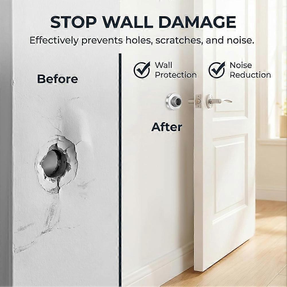 10pcs Concave Door Stopper Wall Door Bumper, Doors Knob Wall Shield Handle Stoppers Knob Walls Mount Protector