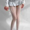 Elegant Ballet-Style Jacquard Stockings: Versatile Ribbon Wrap Pantyhose
