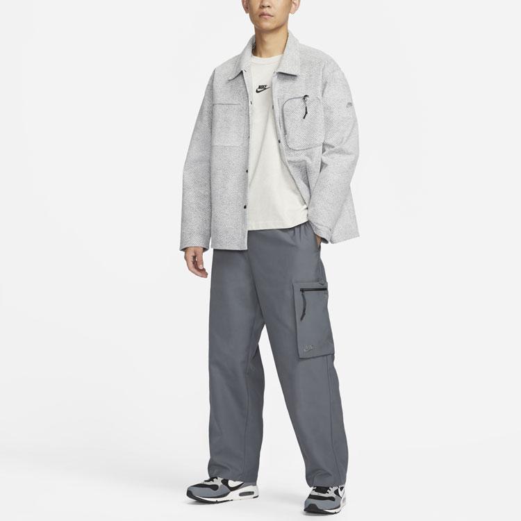 Nike Sportswear Tech Pack Solid Color Drawstring Pocket Sweatpants Men Bottoms Dark-Gray FB7526-068