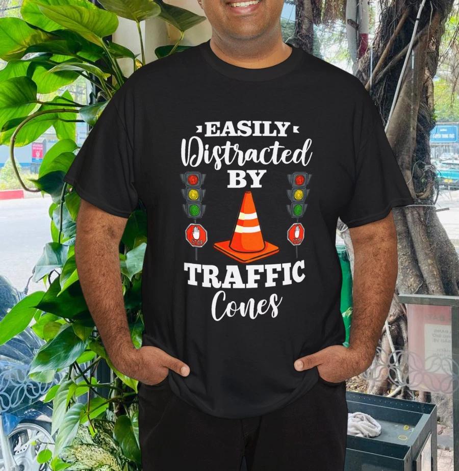 Дорожный конус Дорожный знак Безопасные пилоны Футболка M