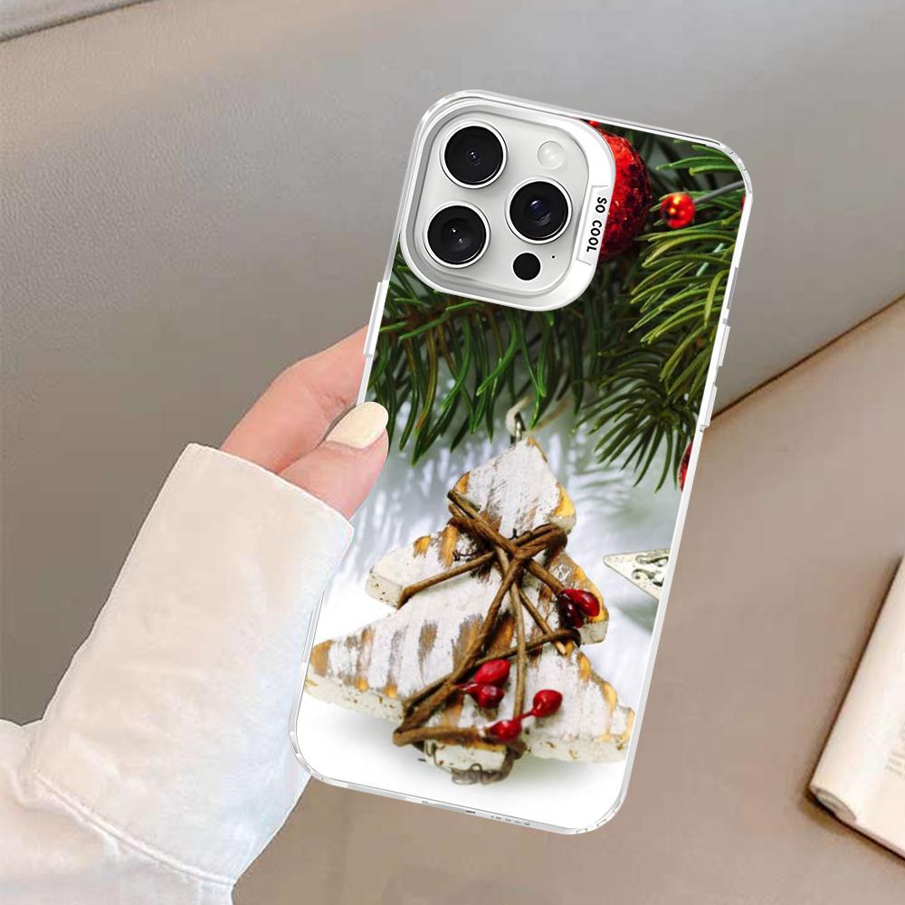 Christmas Holiday Tree New Year Phone Case For IPhone 16 15 14 13 12 11 Pro Max X XR XSMAX 8 7 Plus Matte Shockproof Back Cover