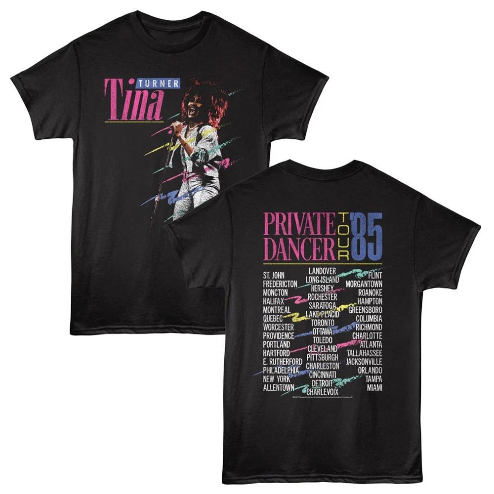 Tina Turner Private Dancer Tour Locations 85 Men s T Shirt Soul Rock Music S