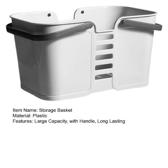 Storage Basket Portable Shower Caddy with Handle Large Capacity Bathroom Organizer Basket with Drainage Holes