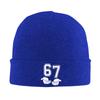 Six Seven 67 Minimal Number Design with Open Hands Knitted Hat  Beanie Hats Elastic Adult Unisex Bonnet Hats Winter Caps Gift