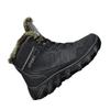 Mens Winter Snow Boots With Faux Fur Lining High-Top Outdoor Hiking Shoes Warm Thick Sole Rubber Bottom