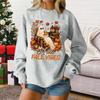 Ladies Fashion Casual Halloween Printed Pullover Sweater