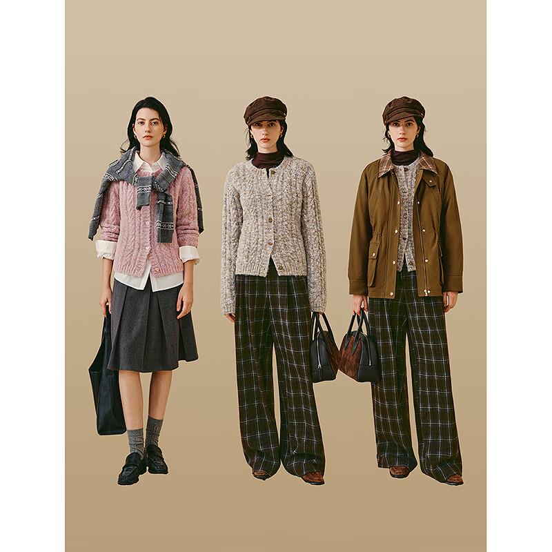 INMAN 2025 Winter Retro Textured Long Sleeve Sweater