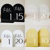 Arch Acrylic Wedding Table Number Card with Stand Mirrored Table Number Holder for Wedding Reception,Party,Anniversaries,Event
