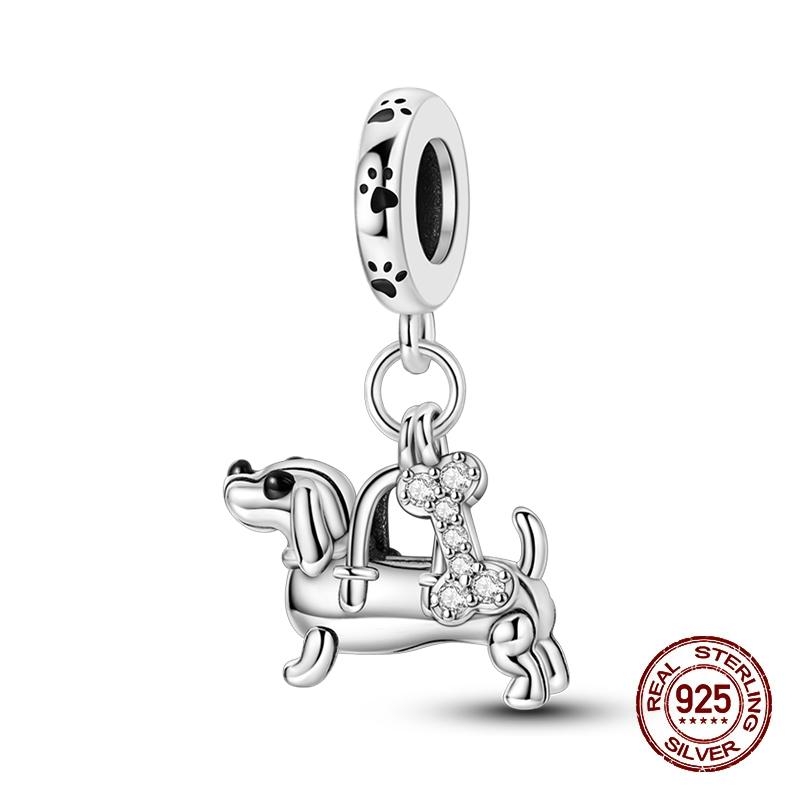 New Copper Fashion Dinosaurs Cats Dog Lions Animal Charms Beads Fit Pan Original Bracelet Diy Birthday Jewelry For Women