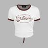 Summer Y2K Women's Sexy Letter Printed Umbilical Strap Top T-shirt