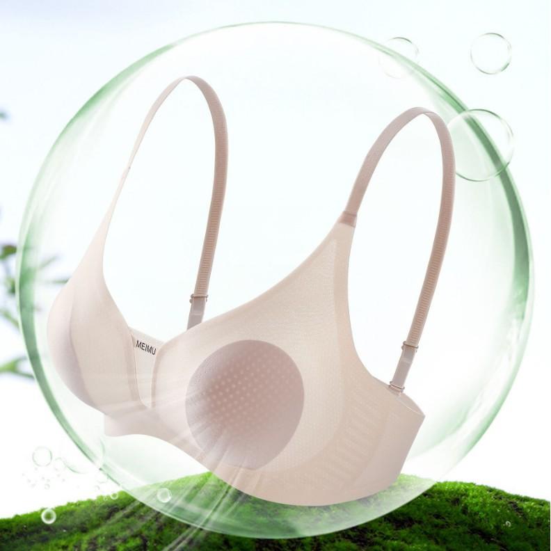 Traceless Underwear Breathable Antibacterial Small Gathering Comfortable No Steel Ring Rabbit Ear Cup Sexy Soft Support Ultra-thin Bra