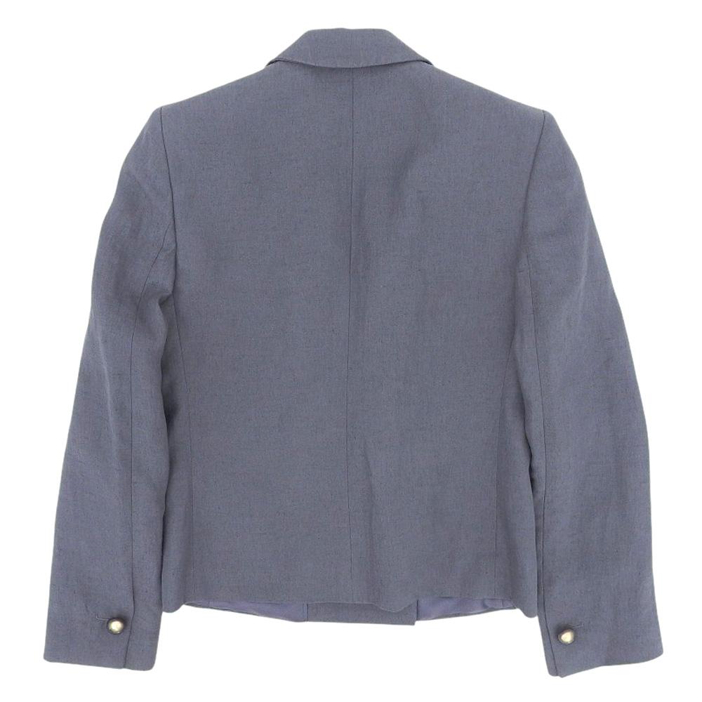 GIORGIO ARMANI In good condition, linen 6B double-breasted jacket for women, blue-gray, size 36, 3SHGG0YE, T036J, 22 years old Jacket 36 Blue grayUsed