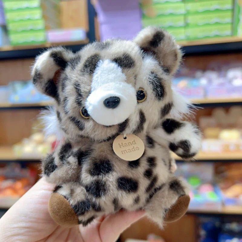 Cute Fluffy Leopard Tiger Plush Keychain Handmade Stuffed Animal Doll Bag Pendant Soft Toy Keyring For Backpack Car Birthdaygift