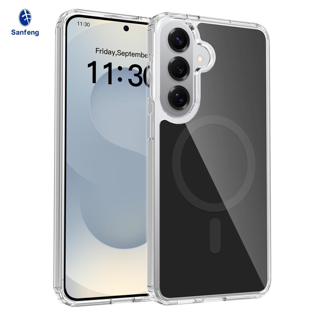 Samsung S26 Ultra/Plus Transparent Acrylic Magnetic Charging Case with Drop Protection