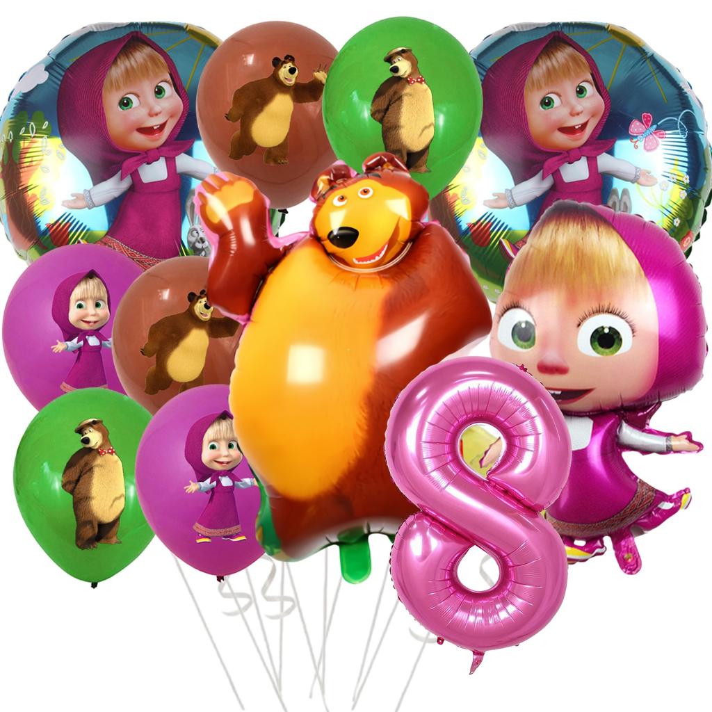Mädchen und Bär Geburtstagsdekorationen Einweggeschirr Tischdecke Becher Teller Serviette Ballons Babyparty Kinder Partygeschenke