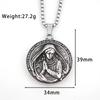 Collana Madonna Trendy Design Fascino Popolare Acciaio Inossidabile Pendente Madonna Madre Ringraziamento Gioielli Religiosi Vintage