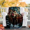 Christmas Santa Claus Theme Printed Blanket - Perfect for Couch, Bed, Travel & Outdoor Use | Machine Washable, Cozy & Durable.