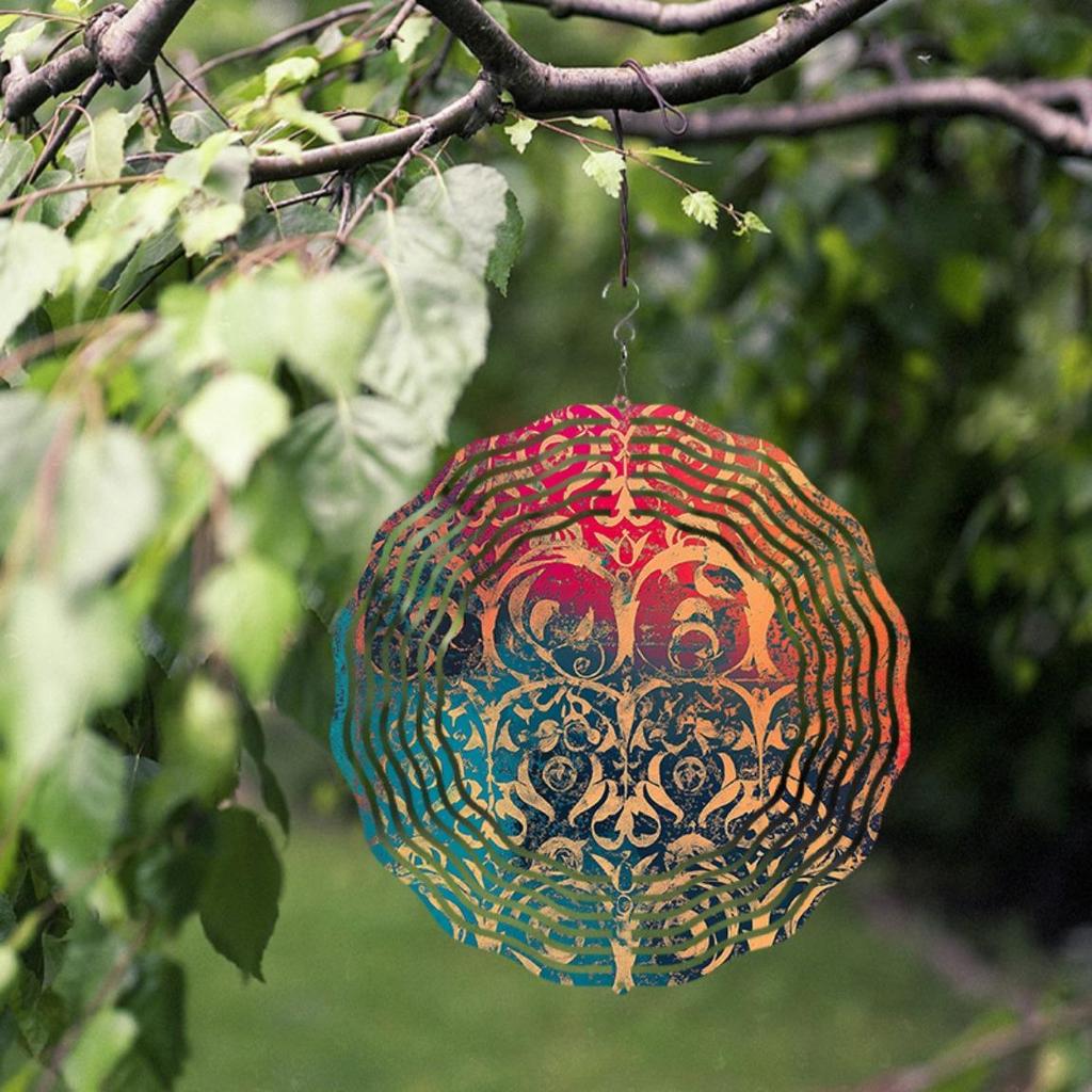 10 Inch Hanging Wind Chime for Outdoor Garden Decor Rotating 360 Degree Hook Elegant Spring Summer Courtyard Decoration Classic Gift Idea