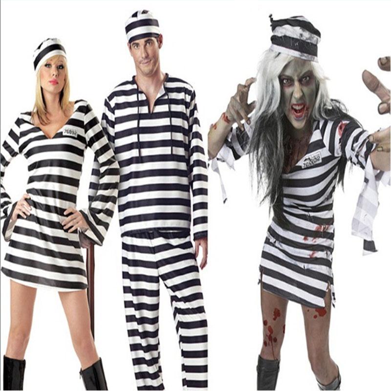 תחפושת אסיר/פושע איכותית לגברים להאלווין ואירועי תחפושות