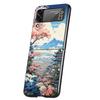 Anime Aesthetic Scenery Case Phone Cover for Samsung Galaxy Z Flip 7 6 5 4 3 5G ZFlip7 ZFlip6 ZFlip5 ZFlip4 ZFlip3 Black Fundas