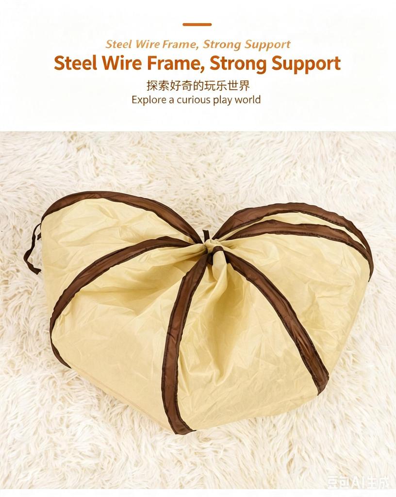 Cat Tunnel Tube Interactive Play Hide & Seek Maze Crate Toy for Cats