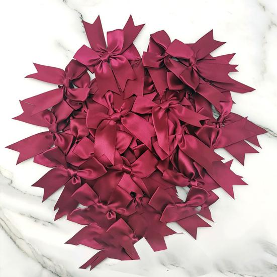 50 Adet Saten Kurdele Fiyonklar 3.3" El Sanatları Fiyonkları Hediye Paketleme Düğün Dekoru Dikiş Scrapbooking DIY El Sanatları Saç Aksesuarları