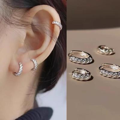 925 Sterling Silver Diamond Ear Cuff: Exquisite, High-End, Sleep-Friendly Cochlea Ear Bone Earring Ring