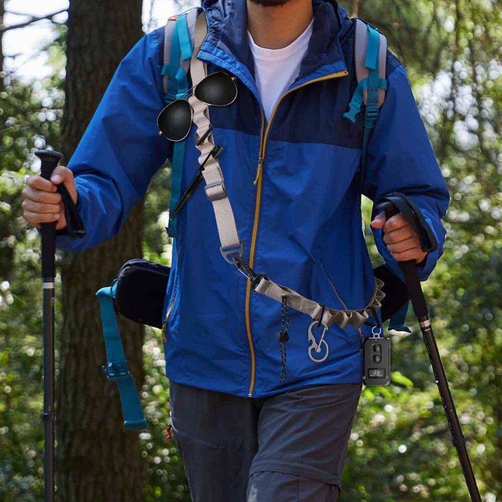 Multi-Purpose Shoulder Lanyard – Adjustable Crossbody Strap for Camping, Outdoor Hiking,Functional Tool Holder & Water Bottle Storage Sling Organizer