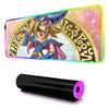 Black Magic Girl Mouse Pad RGB Gaming Mousepad Big LED Pad PC Desk Mat Luminous Mouse Pad Large Keyboard Mats Table Rug With