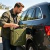Heavy-duty Portable Gas Can 5L Metal Jug, Outdoor Liquid Container with Leak-Proof Lid And Anti-Slip Leak-proof Fuel Locking Pin, Large Camping