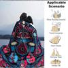 1pc Guitar Skull Lightweight Flannel Blanket, Comfortable and Warm Blanket, for Office and Camping Sofa Bed, Livingroom134