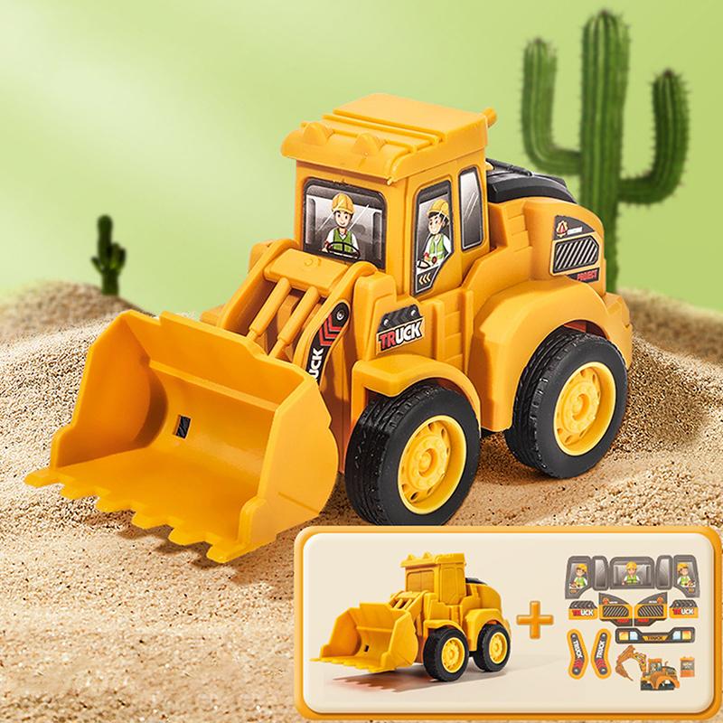1Pcs Engineering Vehicle Model Press Sliding Car Excavator Bulldozer Children Educational Construction Vehicle Toy Kids Boy Gift