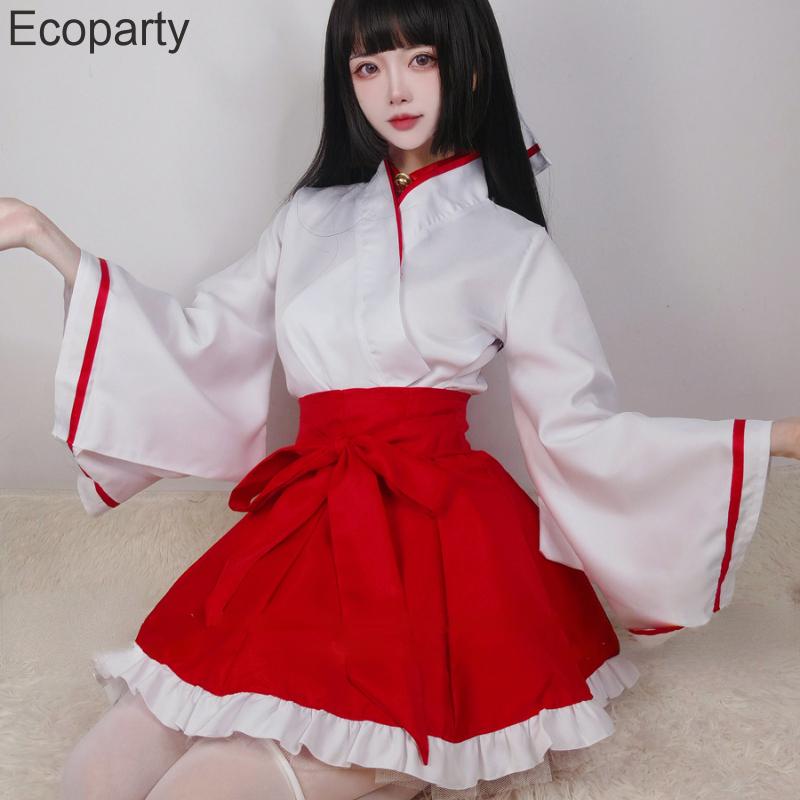 Rochie Lolita Japoneză 5XL Pentru Femei Anime Kikyo Cosplay Costum Kimono Yukata Top Fuste Set Accesorii de Cap Costum de Petrecere de Halloween Pentru Fete