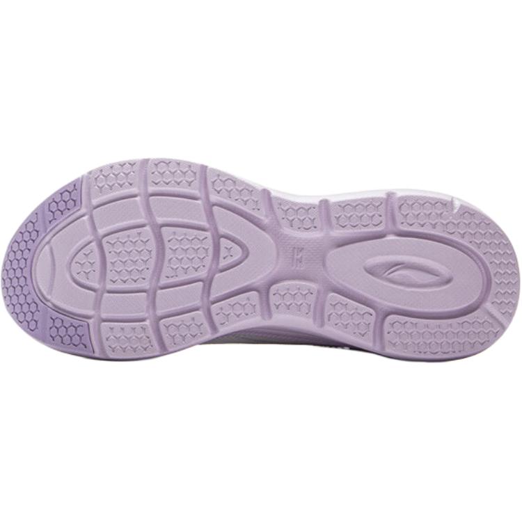 Li Ning Kids Fashion Trend Non-Slip Wear-Resistant Low-Top Running Shoes Kids sneaker White Purple YKFV062-2