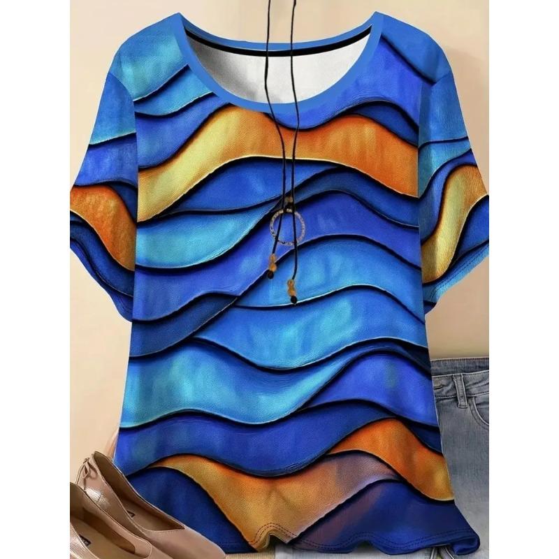 3D Printed Women's T-shirt Summer Fashion Breathable Versatile