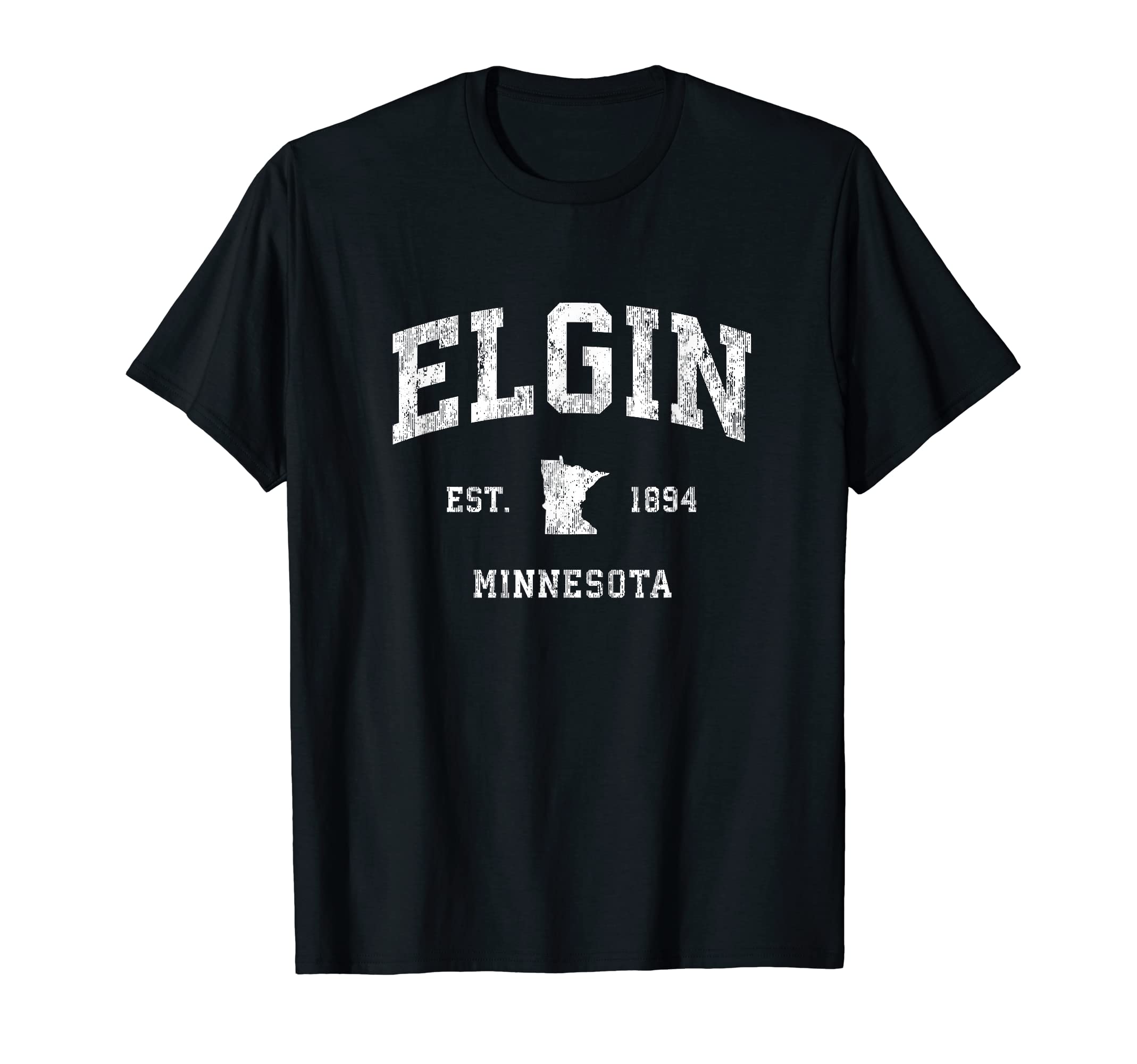 

Elgin Minnesota MN Vintage Athletic Sports Design T-Shirt чорний